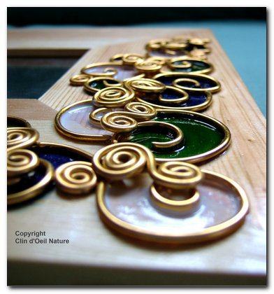 Miroir aux d�licates Arabesques dor�es